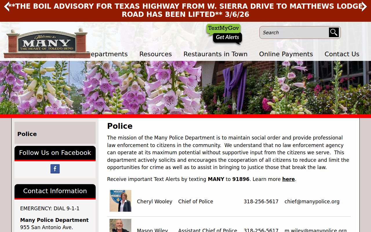 Many Police Department source for Many criminal history requests