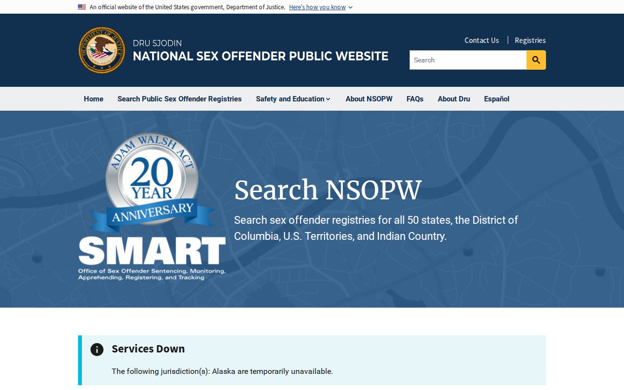Sabine Parish sex offender check through national registry